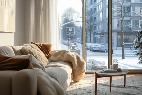 Fenêtre moderne avec vitrage haute performance isolant contre le froid et réduisant les pertes thermiques